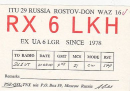 AK 214844 QSL - Russia - Rostov-Don - Radio Amateur
