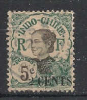 INDOCHINE - 1919 - N°YT. 75 - Annamite 2c Sur 5c Vert - Oblitéré / Used - Oblitérés