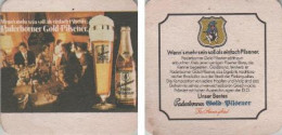 5001854 Bierdeckel Quadratisch - Paderborner - Gold-Pilsener - Beer Mats