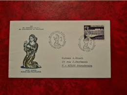 LETTRE CARTE LUXEMBOURG 1975 MONDORF 32° CONGRES F.S.P.L. ANNIVERSAIRE PHILCOLUX SAINT GABRIEL PATRON DES PHILATELISTES - Autres & Non Classés