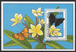 1993 Maldives The Black Prince Souvenir Sheet (** / MNH / UMM) - Papillons