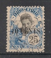 INDOCHINE - 1919 - N°YT. 79 - Cambodgienne 10c Sur 25c Bleu - Oblitéré / Used - Gebraucht