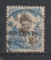 INDOCHINE - 1919 - N°YT. 79 - Cambodgienne 10c Sur 25c Bleu - Oblitéré / Used - Gebraucht