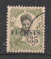 INDOCHINE - 1919 - N°YT. 81 - Cambodgienne 14c Sur 35c Olive - Oblitéré / Used - Gebruikt