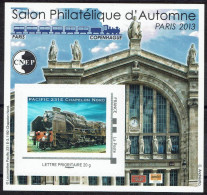 FRANCE BLOC CNEP 64 - Salon  D'automne Paris 2013 - Pacific 231E - TVP Adhésif - Train, Locomotavive - CNEP