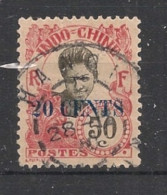INDOCHINE - 1919 - N°YT. 84 - Cambodgienne 20c Sur 50c Rose - Oblitéré / Used - Usati
