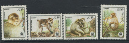 Algerie:Algeria:Unused Stamps Serie WWF, Apes, Monkeys, 1988, MNH - Unused Stamps
