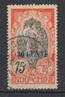 INDOCHINE - 1919 - N°YT. 85 - Cambodgienne 30c Sur 75c Rouge-orange - Oblitéré / Used - Used Stamps