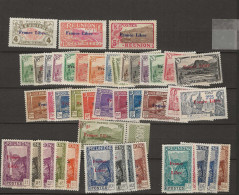 1943 MNH Réunion Yvert 187-232 France Libre 46 Stamps Postfris** - Neufs