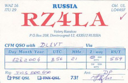 AK 214855 QSL - Russia - Dimitrovgrad - Radio Amateur