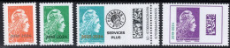 2024 -  Marianne L'Engagée Surchargée (date émission/retrait) 1€ - LV - International - LSP - YT 5759/62 - Neuf ** - Unused Stamps