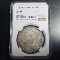 Mexico First Republic 8 Reales Go PF 1849 Guanajuato Mint NGC AU 58 - Mexique