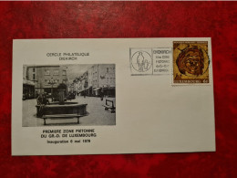 LETTRE CARTE LUXEMBOURG 1978 DIEKIRCH FLAMME 1ERE ZONE PIETONNE - Autres & Non Classés