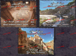 2023 NEW ISSUE STATE OF PALESTINE HISTORICAL LANDMARKS MOSAIC - Palestine
