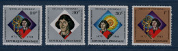 Rwanda, **, Yv 566, 567,568, 569, Mi 612A, 613A, 614A, 615A, SG 580 à 583, Copernic - Ungebraucht