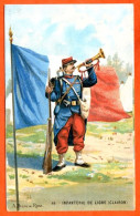 Cpa Militaria Guerre 1914 18  Soldat INFANTERIE DE LIGNE Clairon Uniformes Armée Française Carte Vierge TBE - Uniformi