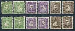 DENMARK 1924 Post Office Tercentenary Singles,LHM / *. Michel 131-42. - Ongebruikt