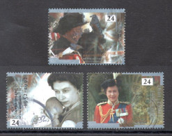 UK, GB, Great Britain, Used, 1992, Michel 1388, 1389, 1390, Queen Elizabeth, 40th Anniversary Of The Accession - Gebruikt