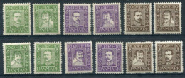 DENMARK 1924 Post Office Tercentenary Singles MNH / **. Michel 131-42. - Unused Stamps