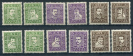 DENMARK 1924 Post Office Tercentenary Singles MNH / **. Michel 131-42. - Ongebruikt