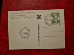 LETTRE CARTE LUXEMBOURG 1980 FDC EUROPA SAINT BENOIT BASILIQUE ECHTERNACH - Autres & Non Classés