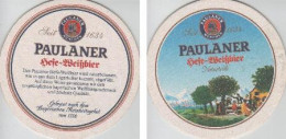 5000275 Bierdeckel Rund - Paulaner Hefe-Weißbier Naturbelassen - Beer Mats