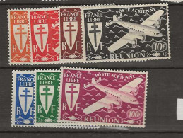 1944 MNH Réunion Yvert 28-34 Postfris** - Airmail