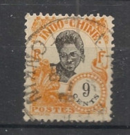 INDOCHINE - 1922-23 - N°YT. 108 - Cambodgienne 9c Jaune - Oblitéré / Used - Usati