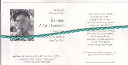 Alfons Lauwen-Van Der Elst, Noorderwijk 1925, Genk 2011. Foto - Décès