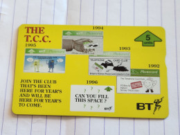 United Kingdom-(BTG-694)-TCC Membership Card-1996-(695)-(605E07004)(tirage-1.000)-cataloge-6.00£-mint - BT Allgemeine