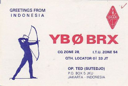 AK 214871 QSL - Indonesia - Jakarta - Radio Amateur