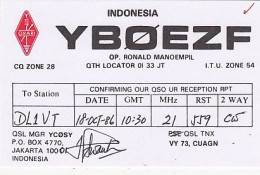 AK 214872 QSL - Indonesia - Jakarta - Radio Amateur