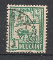 INDOCHINE - 1927 - N°YT. 128 - Laboureur 2c Vert - Oblitéré / Used - Gebruikt