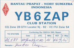 AK 214873 QSL - Indonesia - Rantau Prabat - Amateurfunk