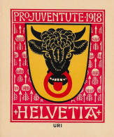 Affichette - PRo. JUVENTUTE. 1918 - HELVETIA - URI - Posters