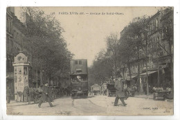 Paris 17 ème Arr (75) : GP D'un Tramway Avenue De Saint-Ouen En 1910 (animé) PF. - District 17