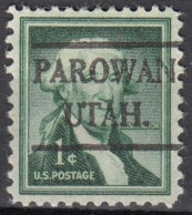 USA LOCAL Precancel/Vorausentwertung/Preo From UTAH - Parowan, Type 492 - Precancels