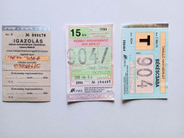 V0197   Hungary  Public Transport  Monthly Tickets  2019  Autobus Bus - Europe