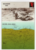 Débarquement En Normandie 1944 - Gold Beach - Débarquement Du Matériel Sur Les Plages - Plan Du Secteur Gold - Oorlog 1939-45