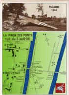 Débarquement En Normandie 1944 - PEGASUS BRIDGE - Photo Du Planeur N°1 - Plan De L'assaut - Prise Des Plonts - War 1939-45