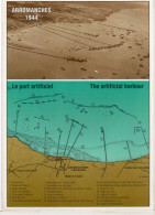 Débarquement En Normandie 1944 - ARROMANCHES - Vue Aérienne Du Port Artificiel - Plan Du Port - Guerre 1939-45