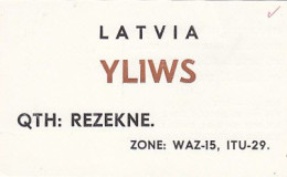 AK 214879 QSL - Latvia - Rezekne - Radio