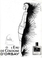 1957 Publicite Svelte Eau Cologne D Orsay  Illustrateur Chino Bert Franco Bertolotti Pavie Pavia A - Publicités