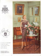 1952 Publicite Maison Blanc Noblesse Oblige Chanel Affiche - Advertising
