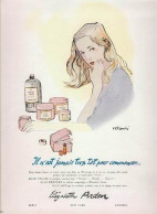 1950 Publicite Elisabeth Arden Parfum Paris New York Affiche - Advertising