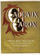 1949 Publicite Parfum Caron CaAnneeau Voeu Noel Affiche - Publicités
