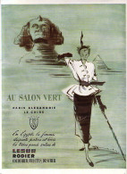 1949 Publicite Tissus Lesur Rodier Salon Vert Paris Alexandrie Le Caire Affiche - Publicités
