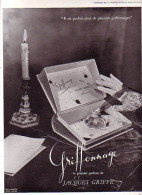 1949 Publicite Parfum Griffonnage J Griffe Affiche - Advertising
