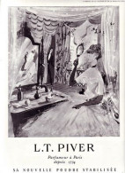 1949 Publicite L.T Piver Poudre Stabilisee Affiche - Advertising