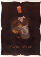 1949 Publicite Cognac Bisquit Affiche - Publicités